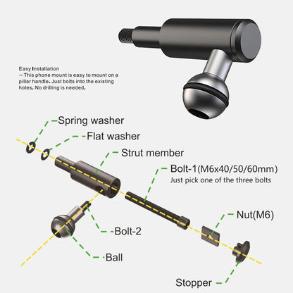 New 360 Degrees Rotatable A-Pillar Car Phone Holder