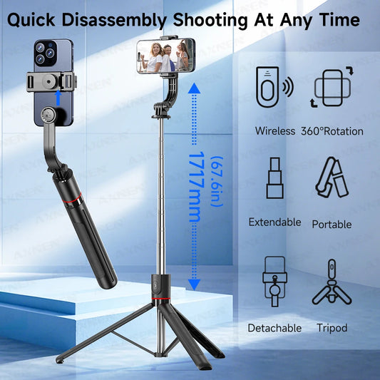 F15 Selfie Stick Tripod with Bluetooth Remote
