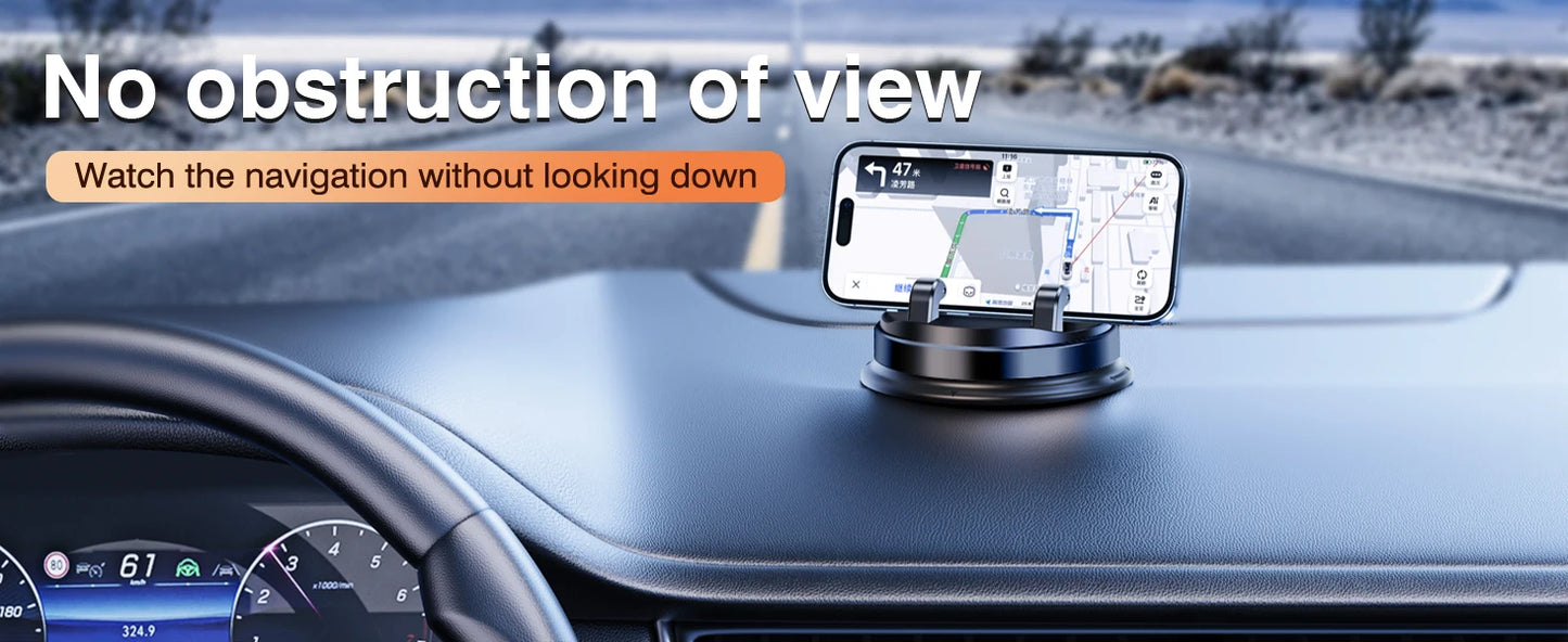 Car Phone Mount Holder for Dash One-Handed