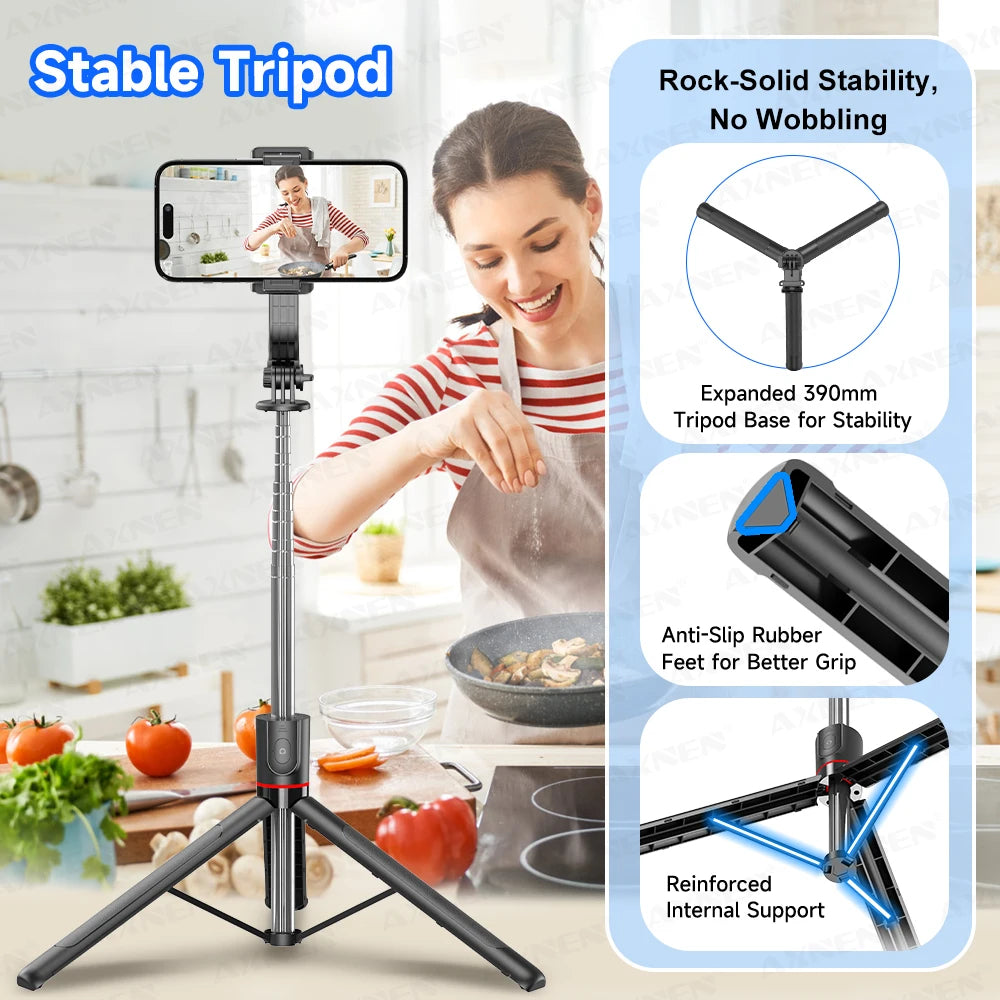 F15 Selfie Stick Tripod with Bluetooth Remote