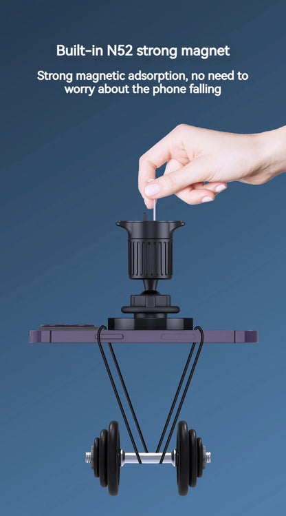 15W Car Magnetic Wireless Charger Holder with Metal Body - Fits Vent