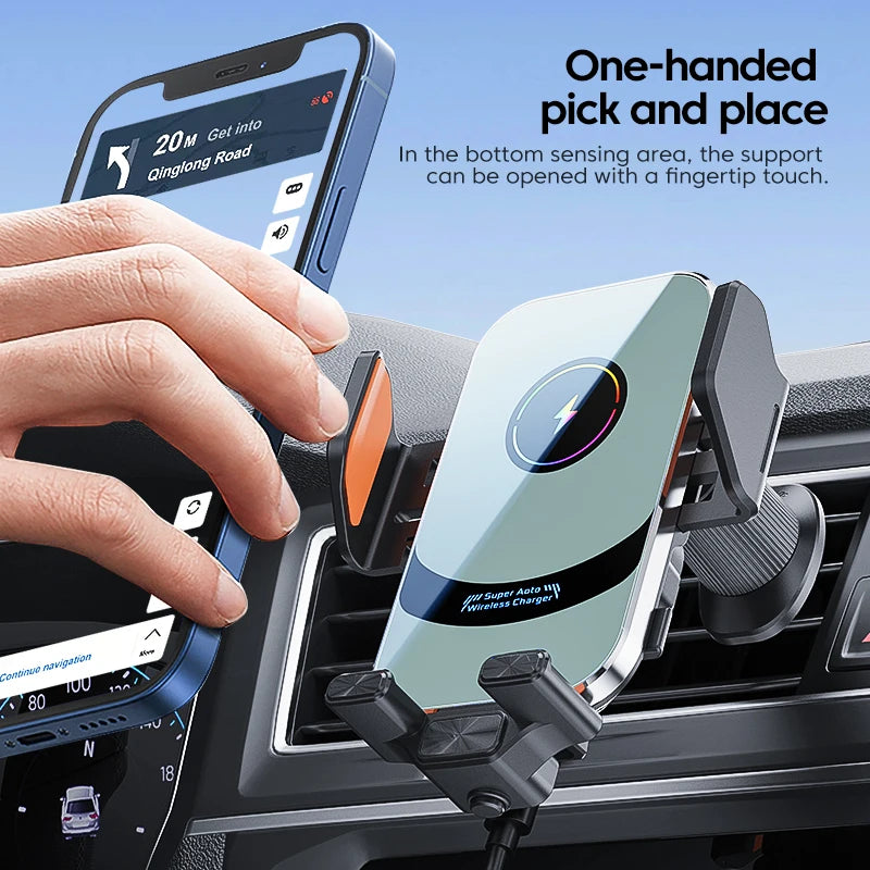 66W Wireless Car Phone Holder Fast Charging Magnetic Charger