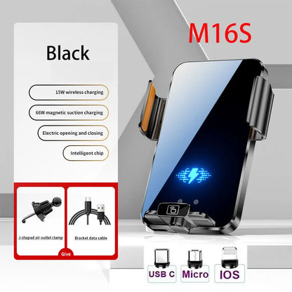 66W Magnetic Head Charger Car Mobile Phone Holder