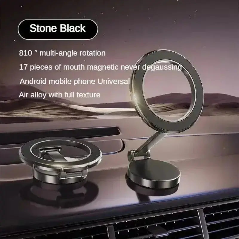 Alloy Folding Magnetic Car Compact Cell Phone Holder