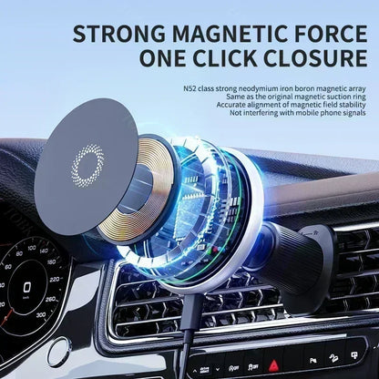 Magnetic Phone Holder for Audi Q7 Wireless Charging