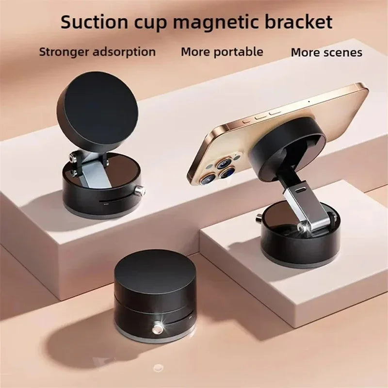 1PC Vacuum Magnetic Car Phone Mount 360 Rotating Suction Cup