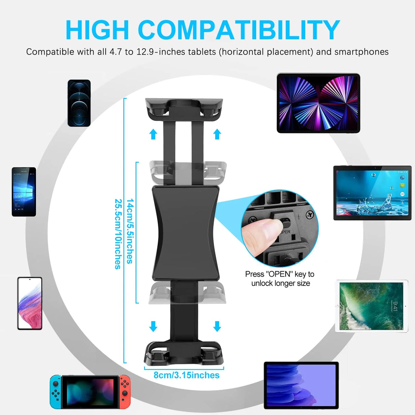 Portable Foldable Airplane Phone Holder Tablet Mount