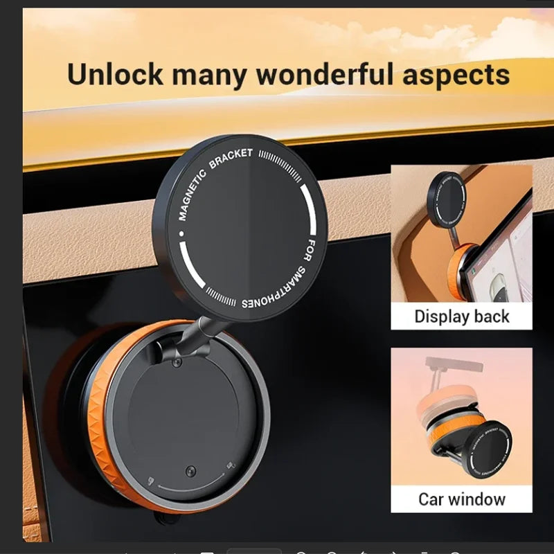 Vacuum Suction Magnetic Car Phone Holder for Glass Surface