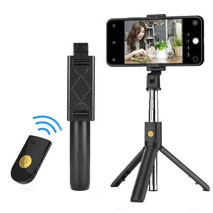 Portable Selfie Stick with Bluetooth Remote Mini Tripod
