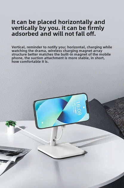 Magnetic Phone Holder Stand with Wireless Charger