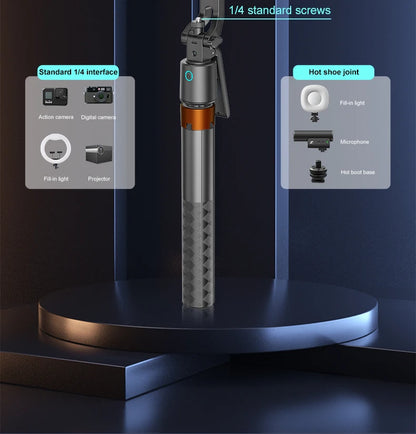 AI Face Tracking Tripod Intelligent Smart Selfie Stick Foldable
