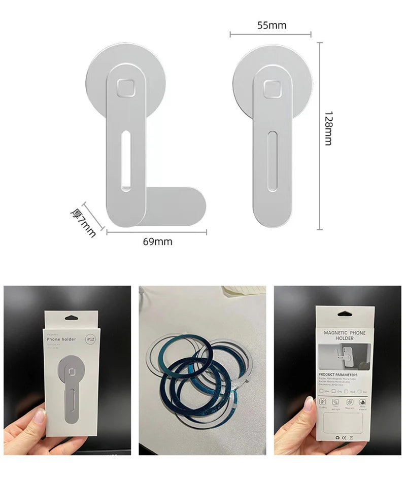Invisible Foldaway Car Phone Mount Holder 15W Magnetic