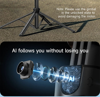 FANGTUOSI 360 Rotation Gimbal Stabilizer ,Selfie Stick Tripod