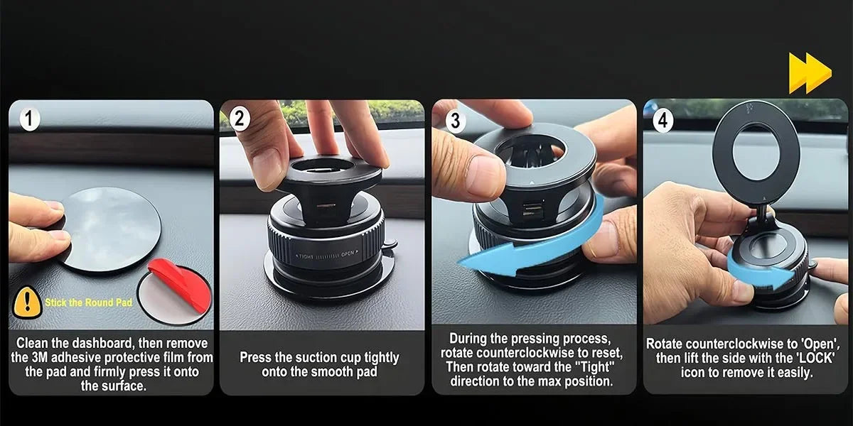 360° Foldable Vacuum Magnetic Phone Holder