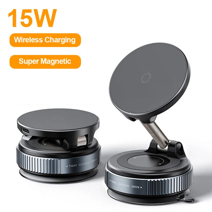 15W Wireless Car Charger Phone Holder Vacuum Suction Cup