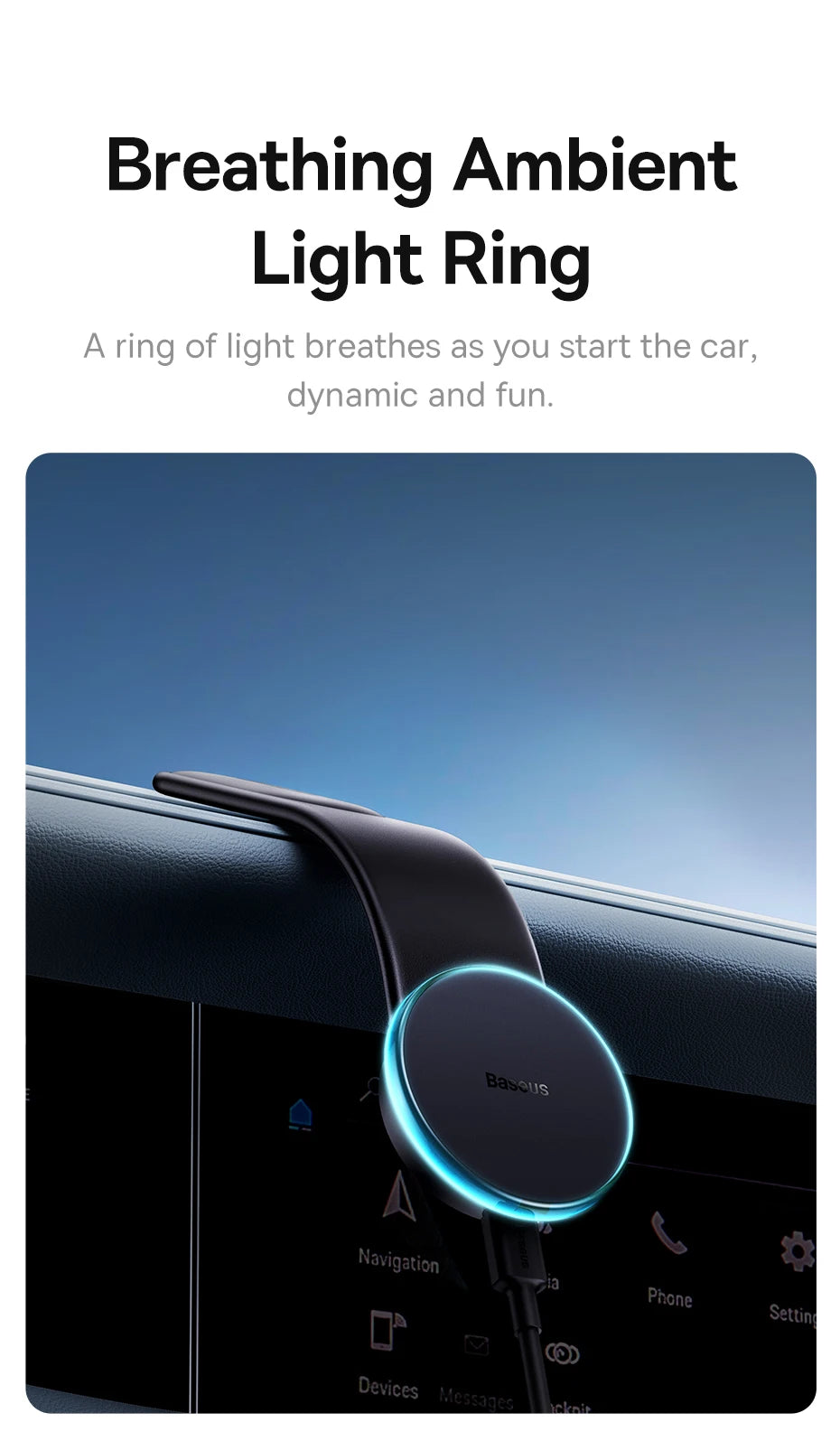 Baseus Magnetic Holder Car Phone Holder Stand Foldable Mount