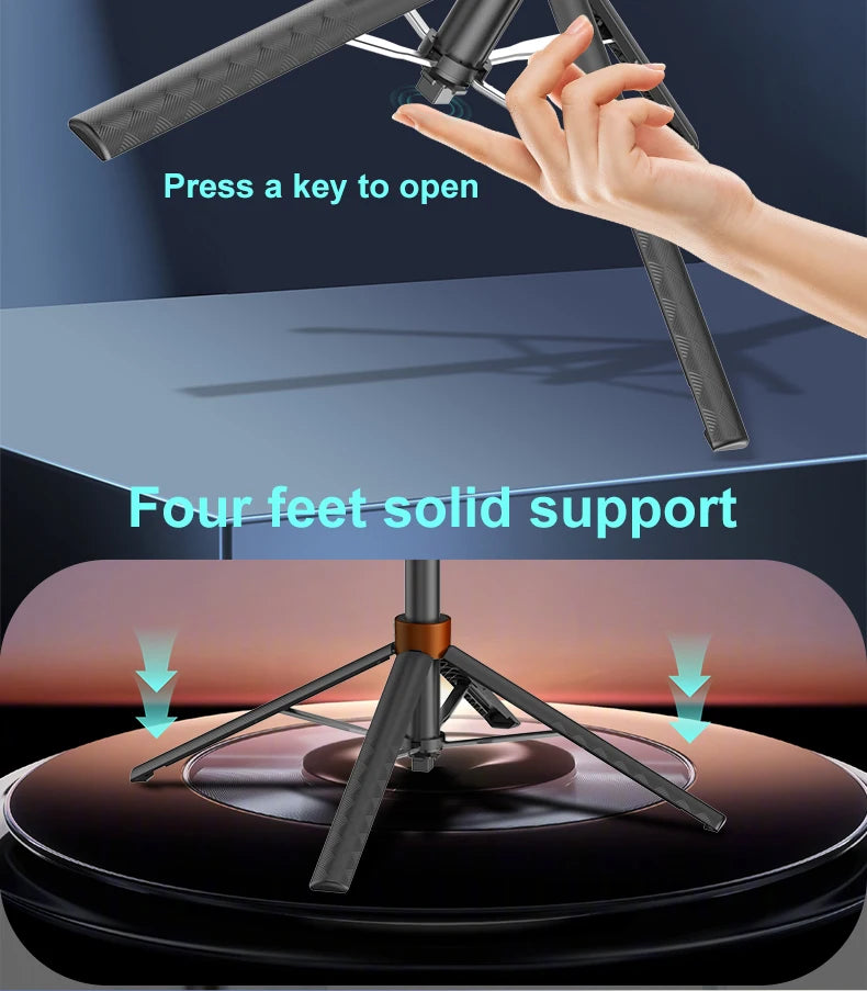 AI Face Tracking Tripod Intelligent Smart Selfie Stick Foldable