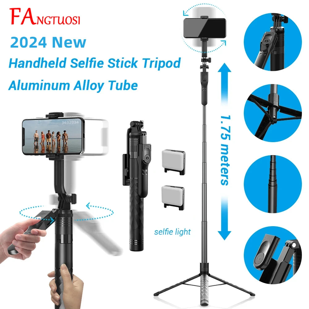 FANGTUOSI 1750mm Wireless Selfie Stick Tripod Stand