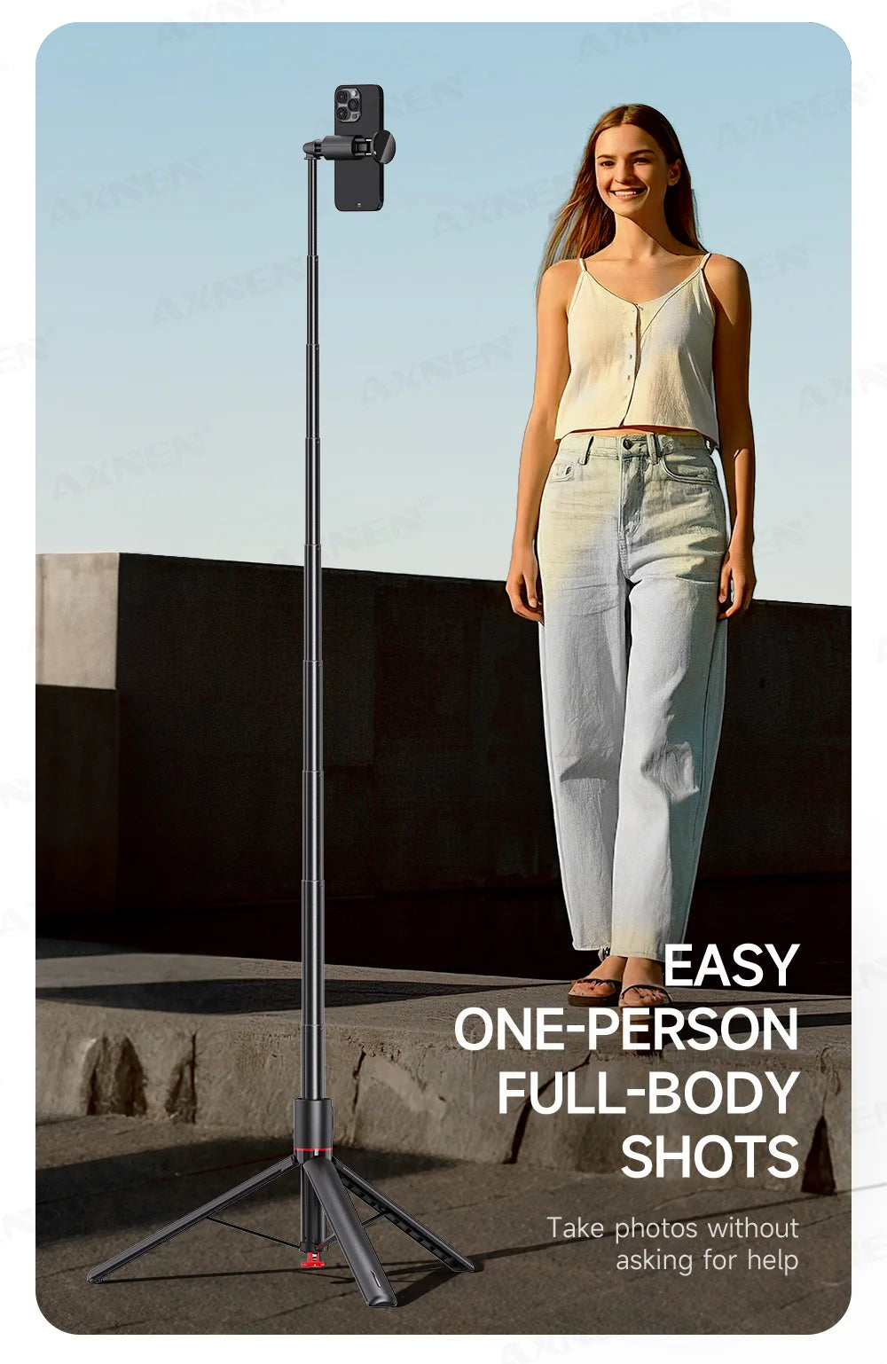 Bluetooth Selfie Stick Tripod Auto Pop-Up Foldable Holder