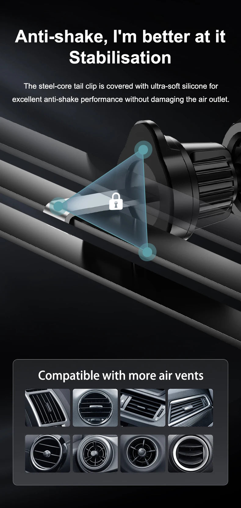 Car Mount Wireless Charging Stand Vehicle Phone Mounts