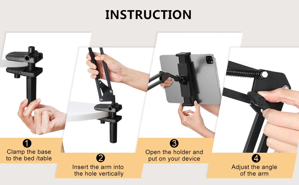 Tablet Stand Holder for Bed Rotatable Phone Stand