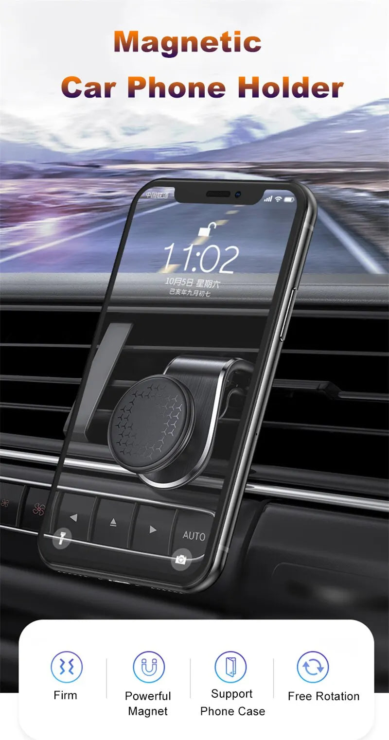 Magnetic Car Phone Holder Universal Air Vent Car Phone Mount