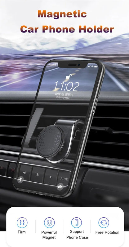 Magnetic Car Phone Holder Universal Air Vent Car Phone Mount