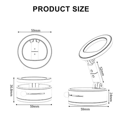 High Quality Vacuum Suction Magnetic Phone Holder Folding
