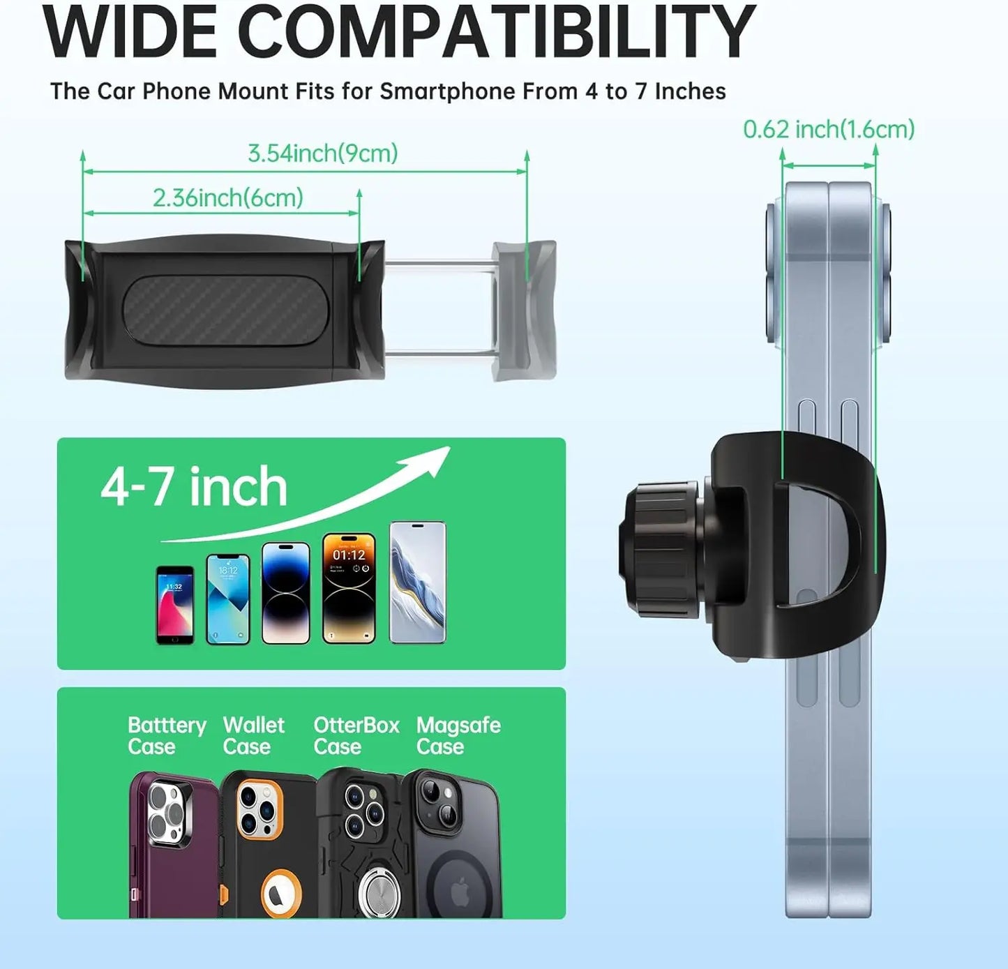 360 Degree Rotation Dashboard Cell Phone Holder for Car