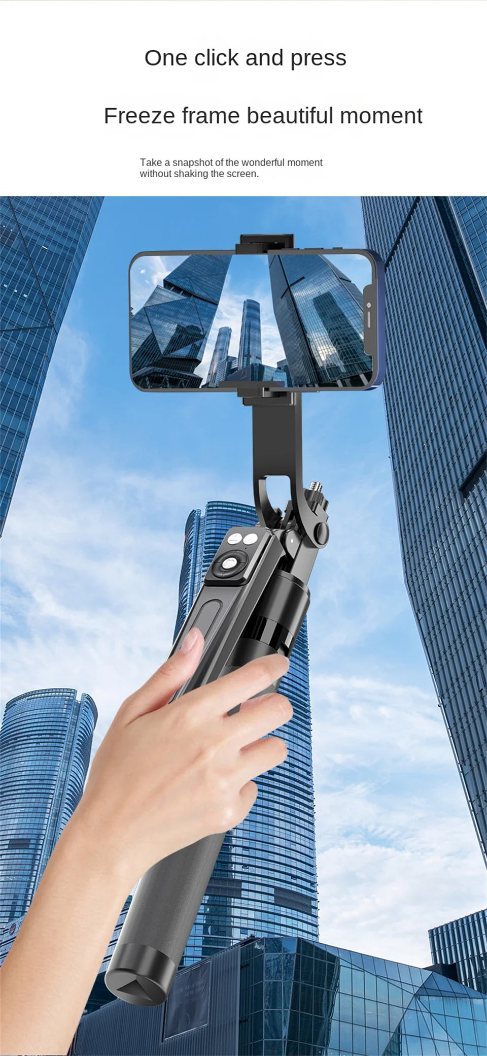 BSLIUFANG Selfie Stick Wireless Tripod Stand with Light