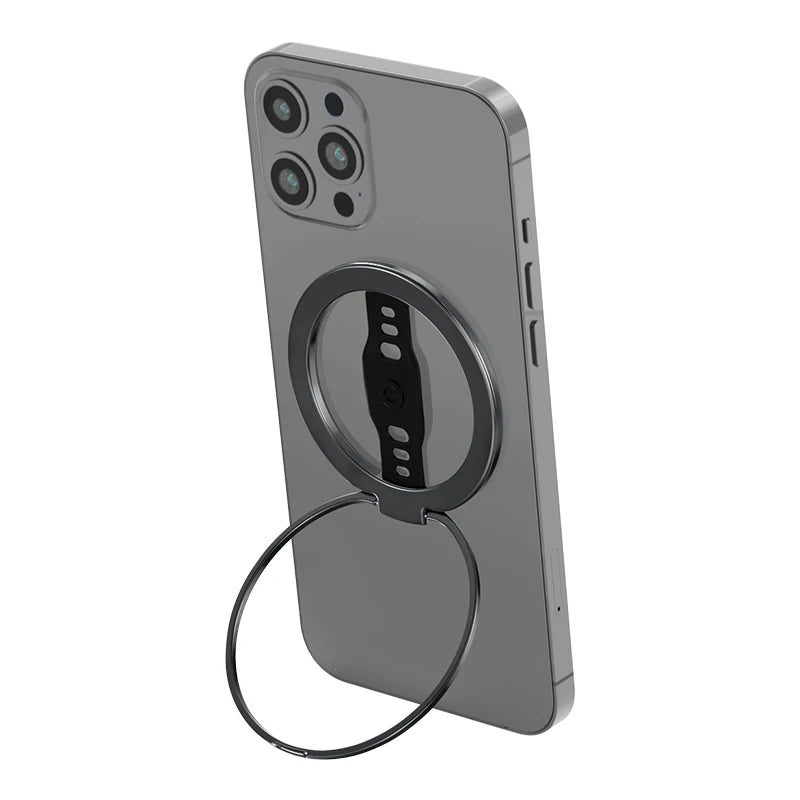 EWA Magnetic Phone Grip and Stand with Silicone Finger Strap