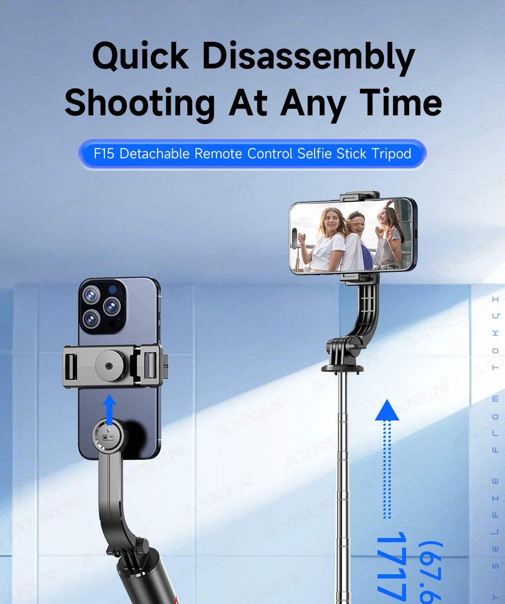 F15 Selfie Stick Tripod with Bluetooth Remote