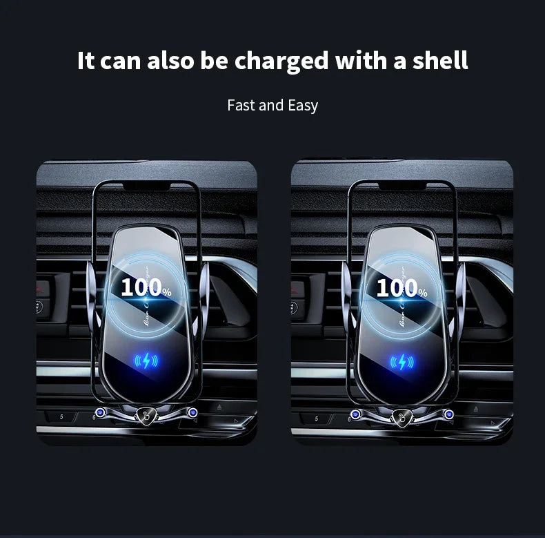 Car Phone Holder 15W Wireless Fast Charger Magnetic Charger