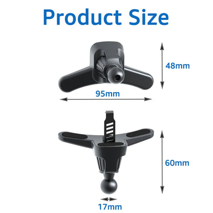 Upgrade 17mm Ball Head for Car Air Vent Clip