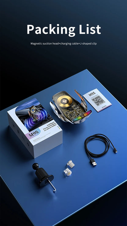 66W Magnetic Car Phone Holder 15W Wireless Fast Charger Car Stand