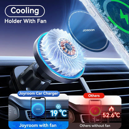 JOYROOM Magnetic Car Mount Charger Cooling Fast Charging