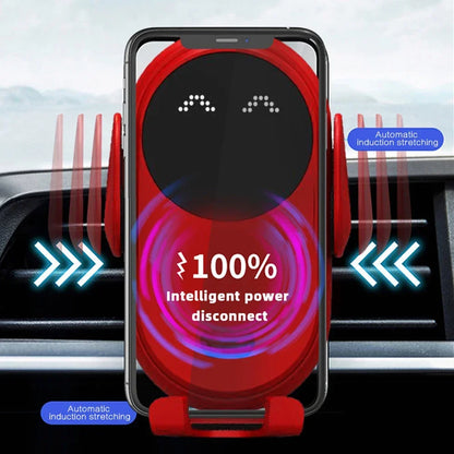Fashion Qi Fast Wireless Charger Car Phone Holder Smart  Sensor