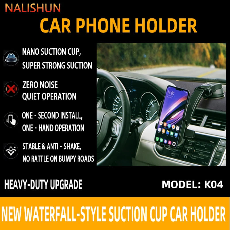 Car Phone Holder Universal Suction Cup Stable In-car Interior