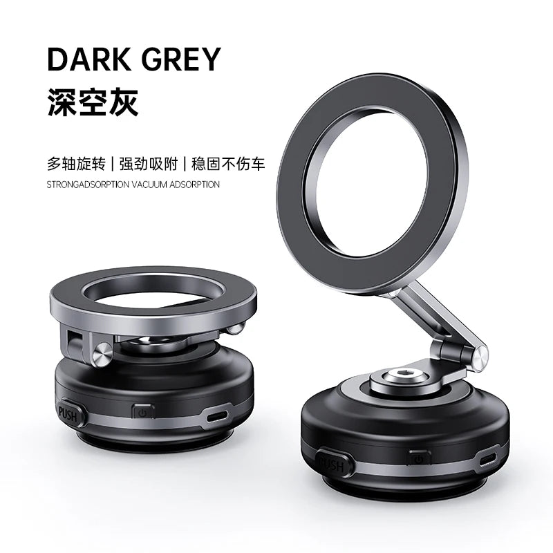 Magnetic Vacuum Adsorption Phone Car Holder Foldable