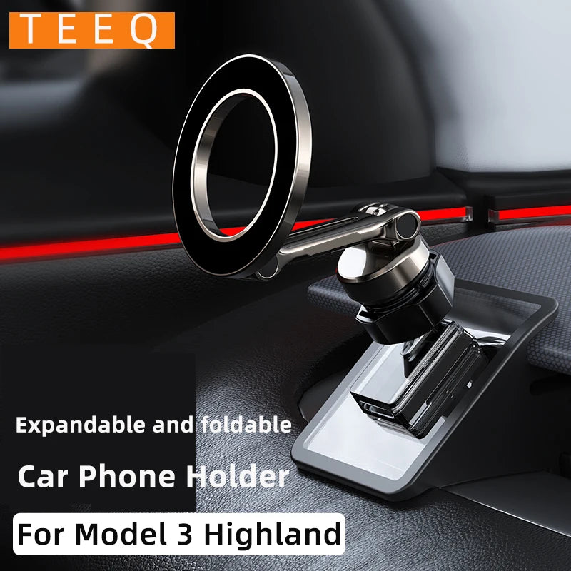 Adjustable Magnetic Car Phone Holder Mount for Tesla Model 3 Highland