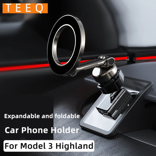 Adjustable Magnetic Car Phone Holder Mount for Tesla Model 3 Highland