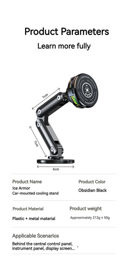 Universal Metal Car Magnetic Semiconductor Cooling Phone Holder