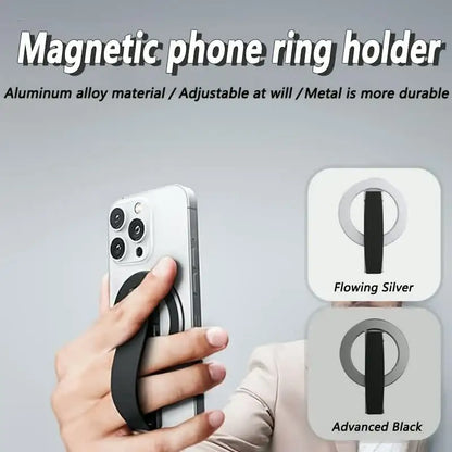 Innovative design aluminum alloy magnetic mobile phone ring holder