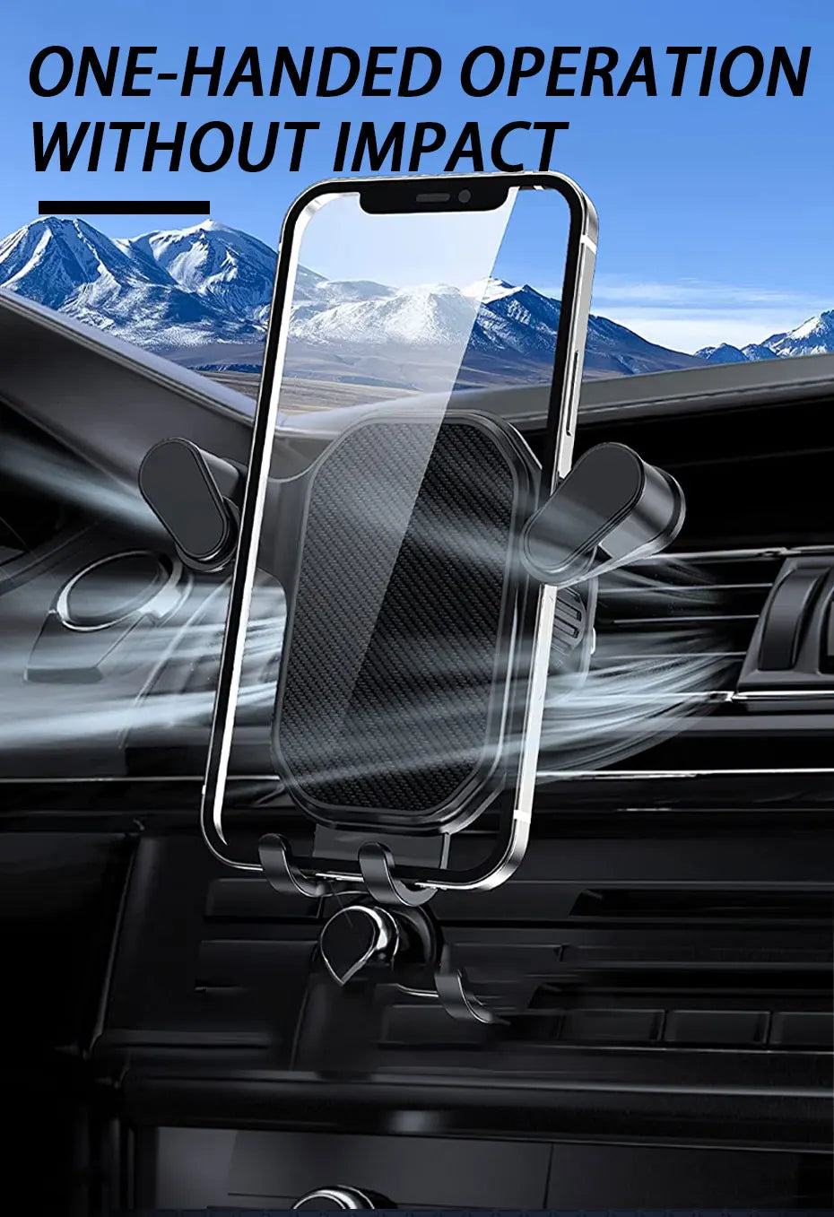 SEAMETAL Gravity Car Phone Holder Air Vent Hook Phone Mount