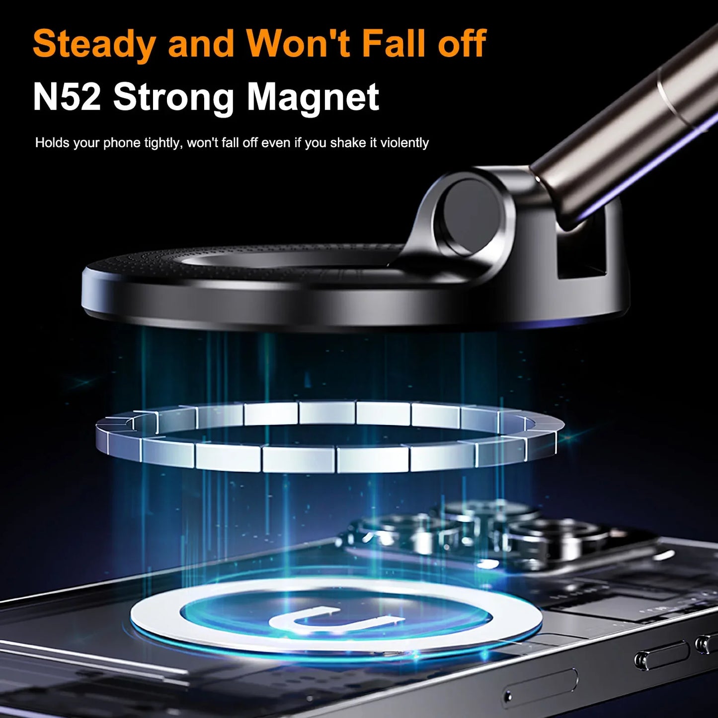 Folding Strong Magnet Magnetic Phone Holder 360° Rotation