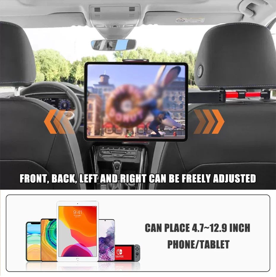 SEAMETAL Foldable Car Phone Holder Back Seat Tablet Mount