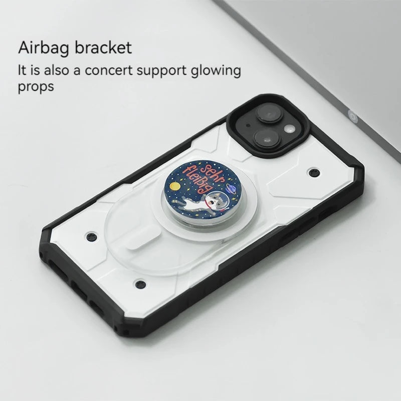 Magnetic suction holder  LED light explosion flash light