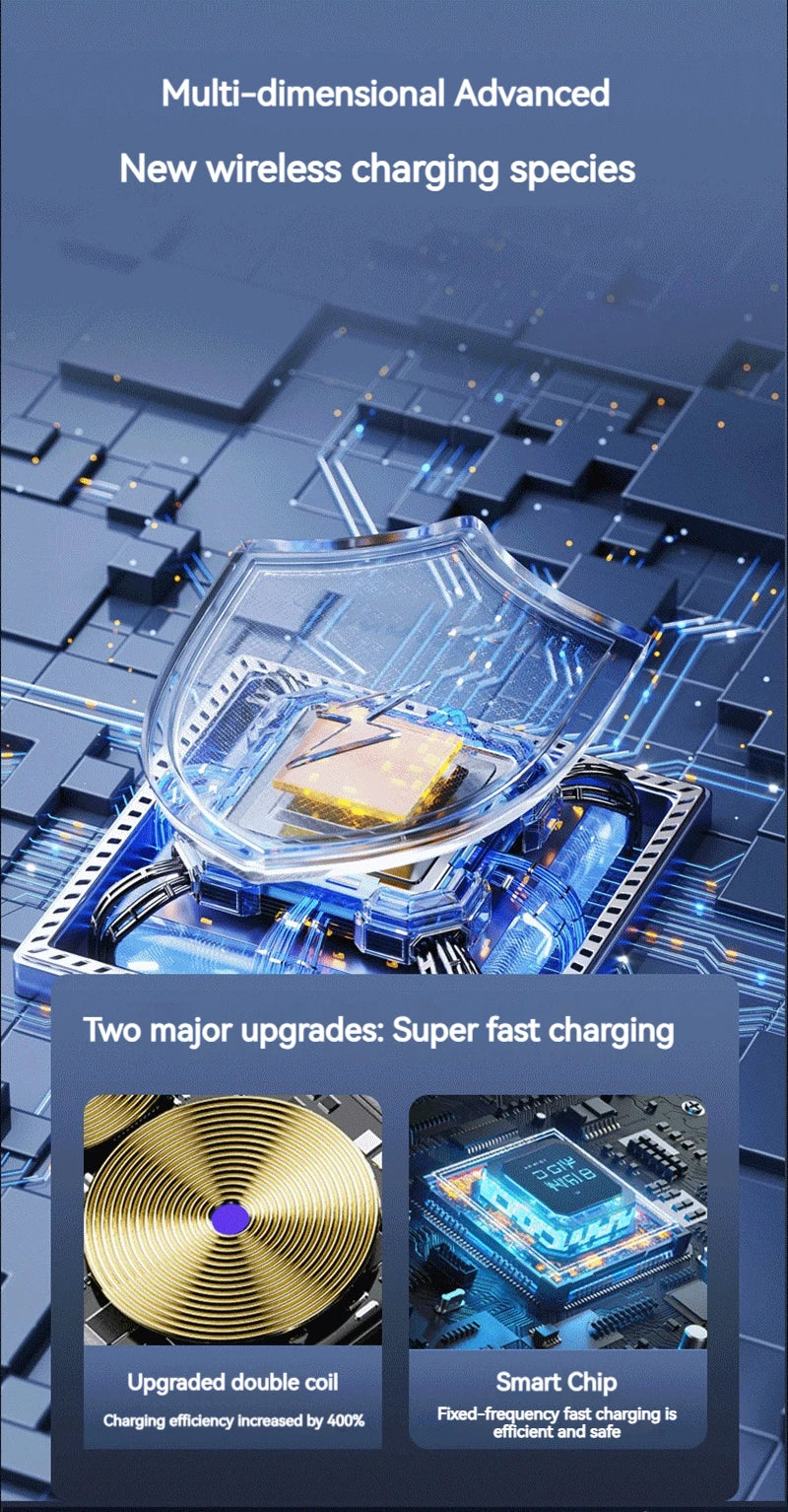 Universal Car Phone Wireless Charger Holder 360° Rotation Mount