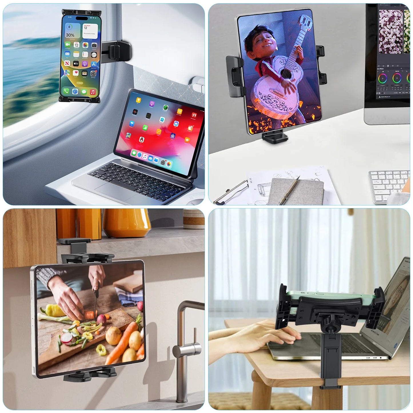 Portable Foldable Airplane Phone Holder Tablet Mount