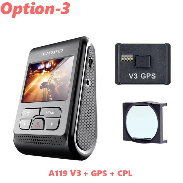 VIOFO A119 V3 2K Car Parking Mode G-Sensor Rota Lens